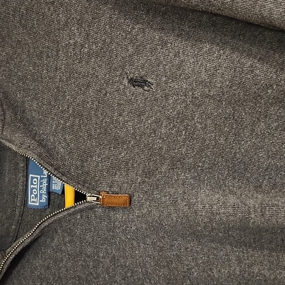 Polo Ralph Lauren | Pony Logo Dark Gray 1/4 Zip Pullover Cotton Sweater Mens XL - Picture 3 of 13
